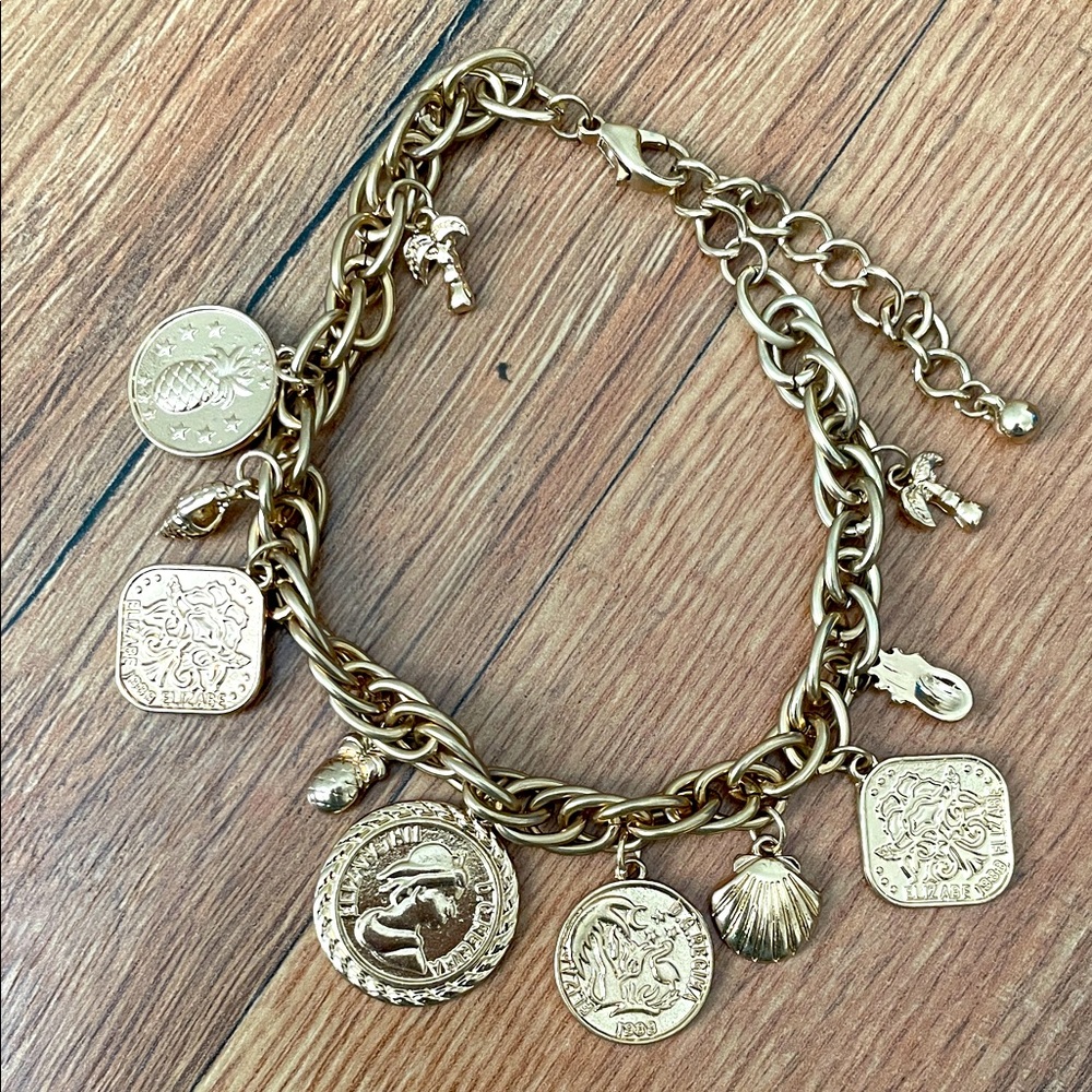 Vintage-Inspired Gold Charm Bracelet